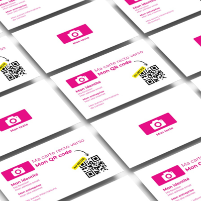 Cartes de visite - Recto verso - Paysage | QR Code au recto