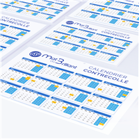Calendrier contrecollé