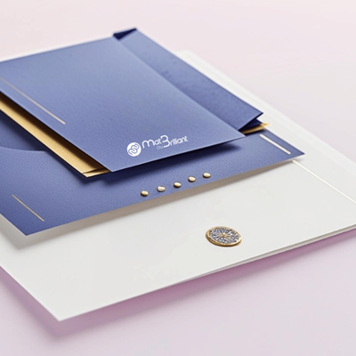 Cartes de vœux "luxe" (vernis & dorure)