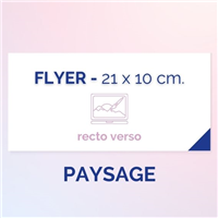 Flyer 21 x 10 cm. paysage, recto-verso