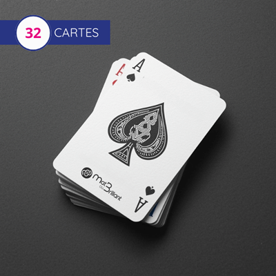 Jeux de 32 cartes • Votre design au dos