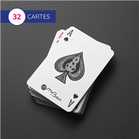 Jeux de 32 cartes • Votre design au dos