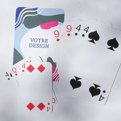 Jeux de 32 cartes • Votre design au dos