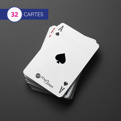 Jeux de 32 cartes • Votre design au dos