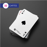 Jeux de 32 cartes • Votre design au dos