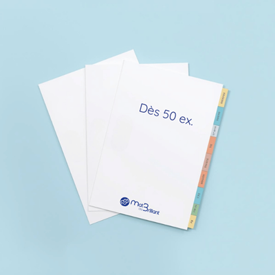 Intercalaires A4 ou A5 • Dès 50 ex.