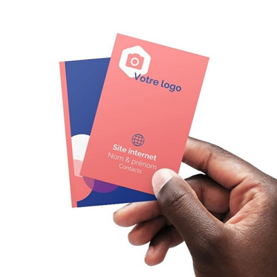 Cartes de visite portrait, coins carrés, recto verso