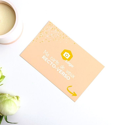 Carte de vœux paysage, format A6, recto verso