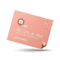 Carte de vœux paysage, format A5, recto verso