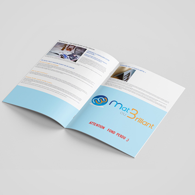 Brochure piquée sans couverture