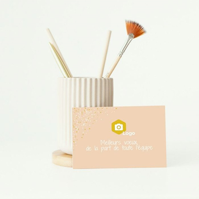 Carte de vœux paysage, format A6, recto