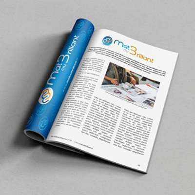 Brochure dos carré collé • 100% personnalisable