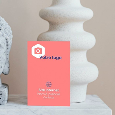 Cartes de visite portrait, coins carrés, recto