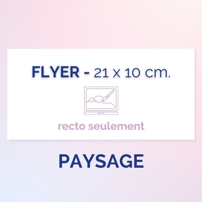 Flyer 21 x 10 cm. paysage, recto
