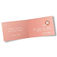 Carte de vœux double, A5 paysage, recto verso