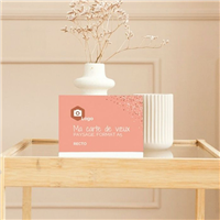 Carte de vœux paysage, format A5, recto