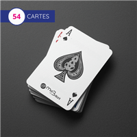 Jeux de 54 cartes • Votre design au dos